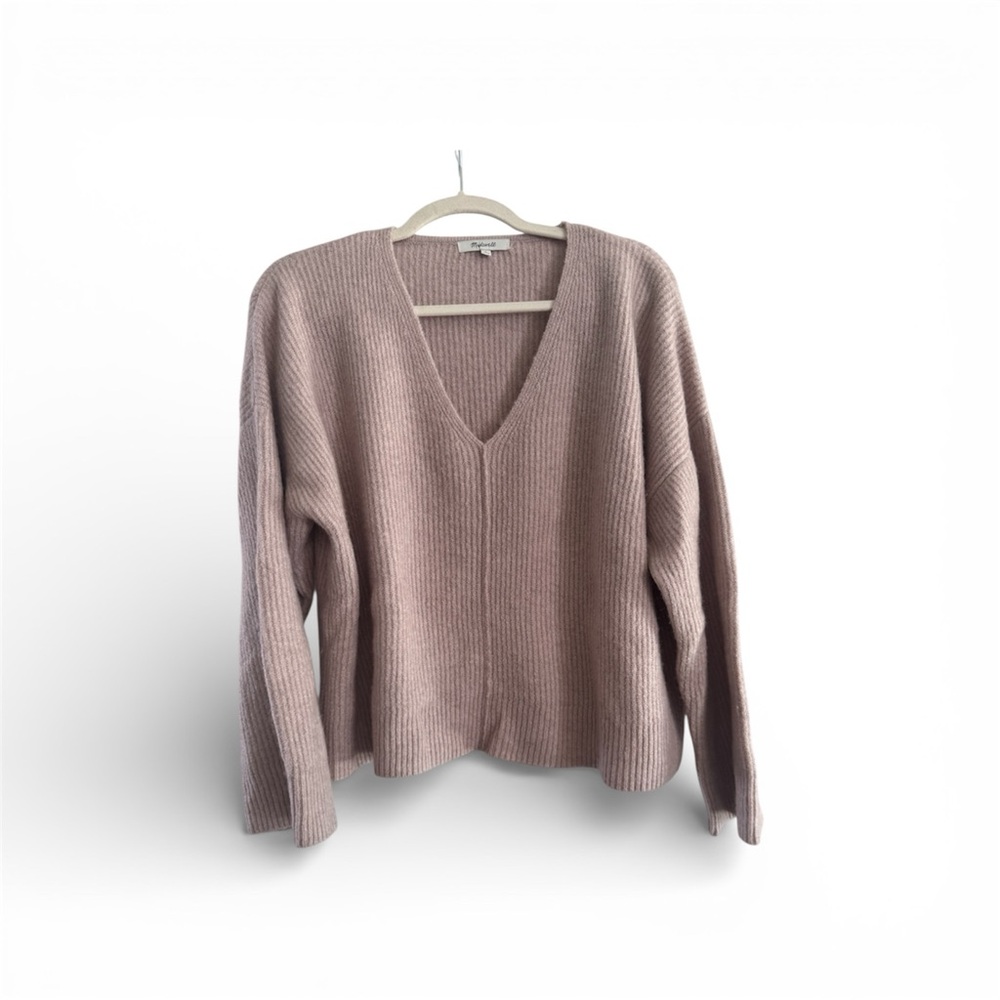Madewell V-Neck Sweater - Soft Pink